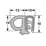 60-055 Pinchweld Cortina Door Seal per mtr