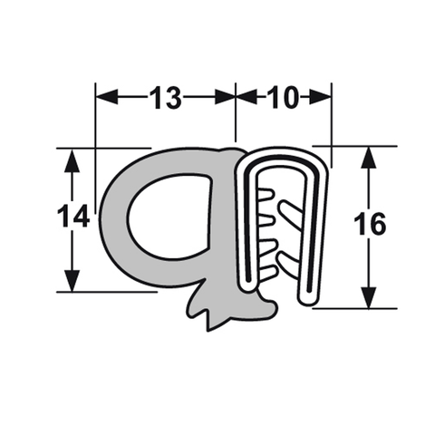 60-055 Pinchweld Cortina Door Seal per mtr