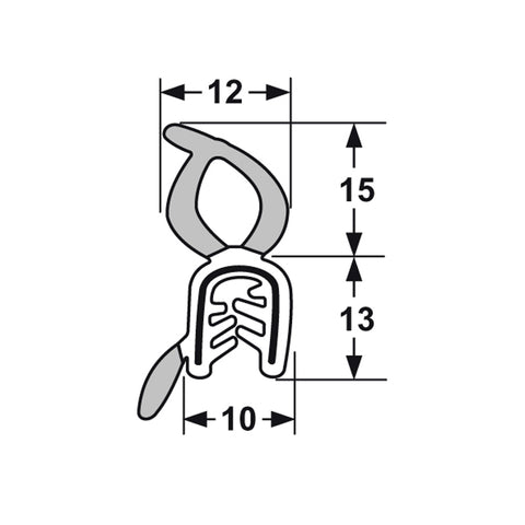66-012 Pinchweld Boot Seal per mtr
