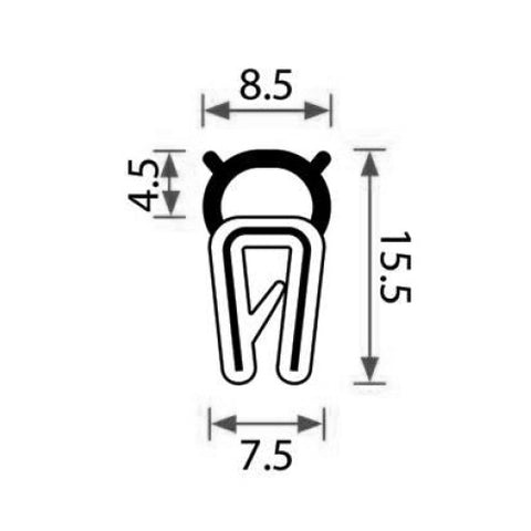 66-057 Pinchweld Boot Seal per mtr