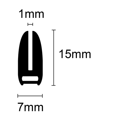 39-335R U-Shape per mtr