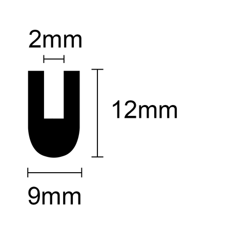 39-8804  U-Shape per mtr