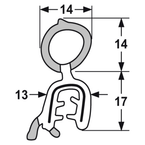 66-006 Pinchweld  Boot Seal per mtr