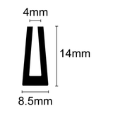 39-562R U-Shape per mtr