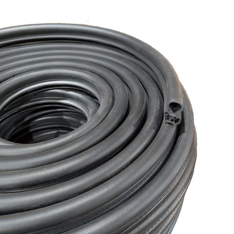 66-157 Large Ford Pinchweld Door Seal Black per mtr