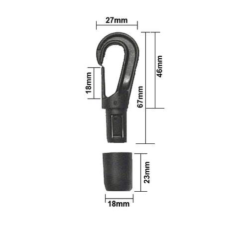 Hook and Bush Clips (to suit shock cord)
