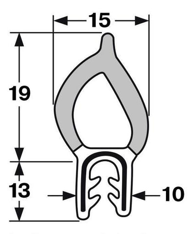 Pinchweld Mini Van Seal per mtr