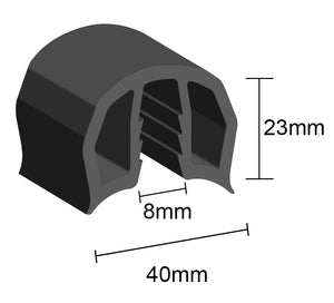 Gunwale Rubber Gunnel Edging PVC