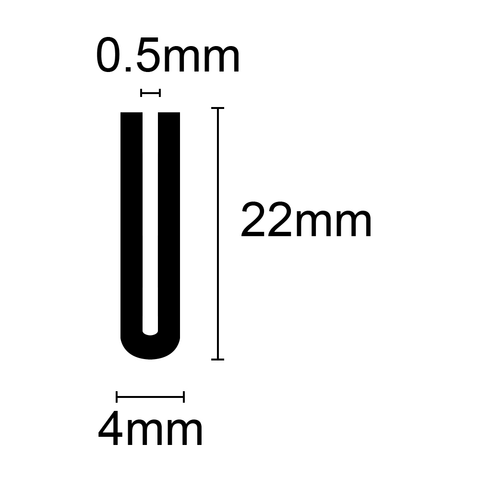 39-8801 U-Shape per mtr